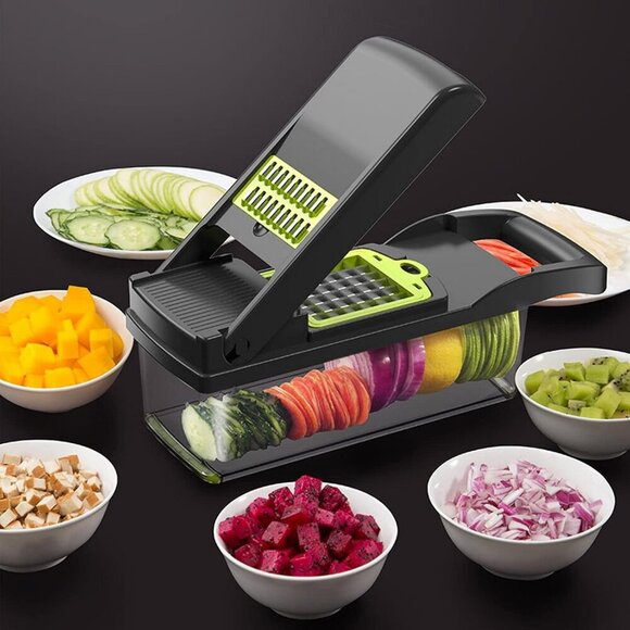 Vegetable Chopper, Pro Onion Choppers, Multifunctional 16 in 1 Food‎ Slic… - Picture 3 of 8